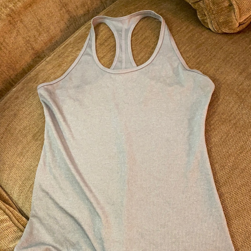 Sage Nike Ribbed Slim Fit Exercise Tank Top
